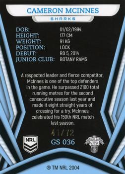 2023 NRL Traders Titanium - Gold Pearl Special #GS036 Cameron McInnes Back